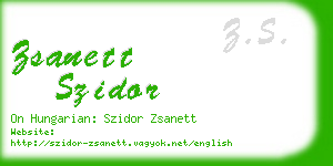 zsanett szidor business card